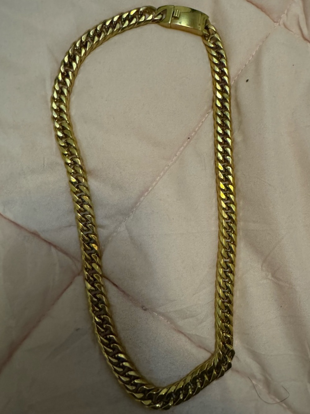 Gold-Tone Curbed Chain Necklace